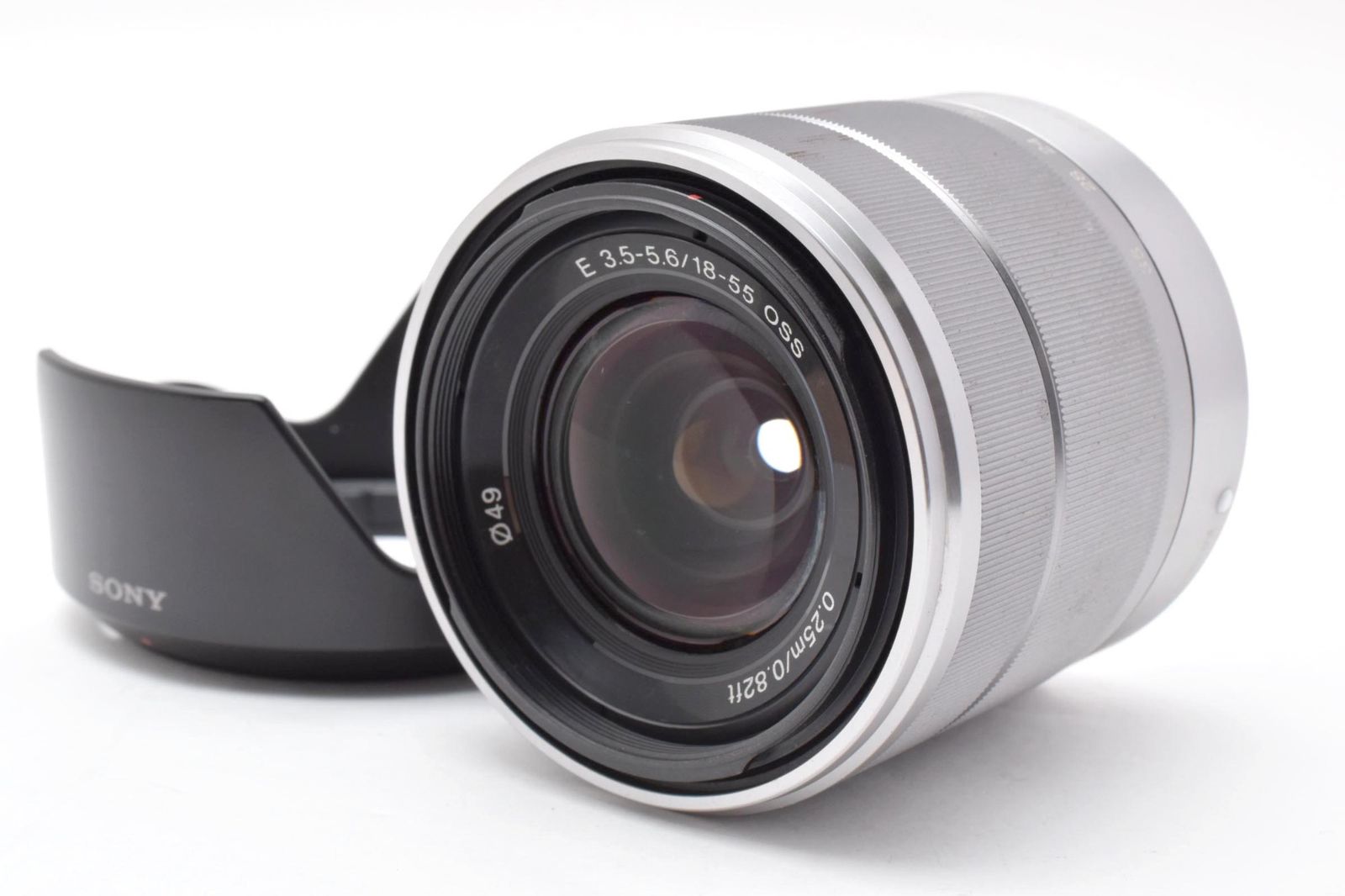 実用品】Sony ソニー E 3.5-5.6 18-55mm OSS SEL1855 シルバー AF