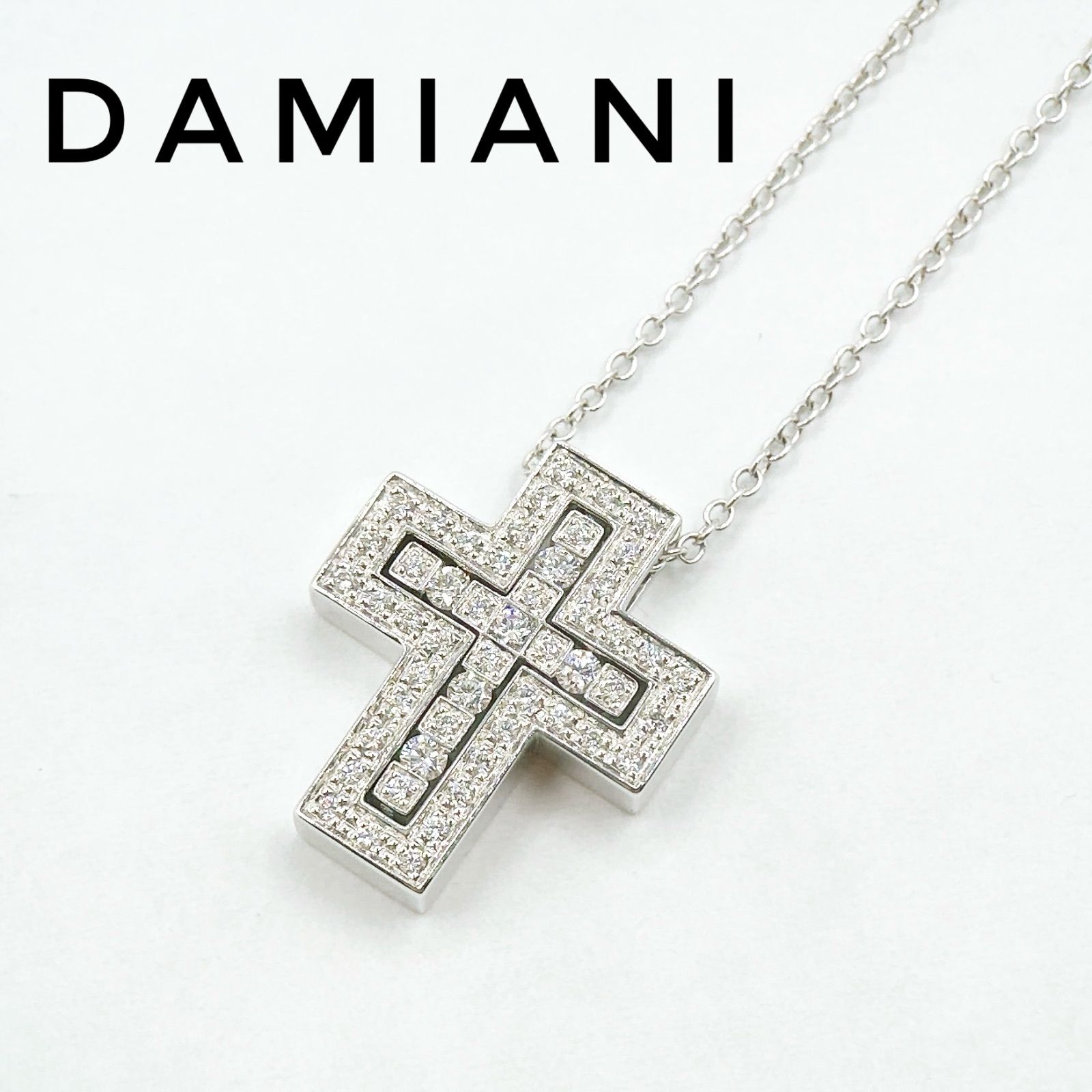 美品?DAMIANI ベルエポック XS ホワイトゴールド ネックレス 約49㎝ Y 