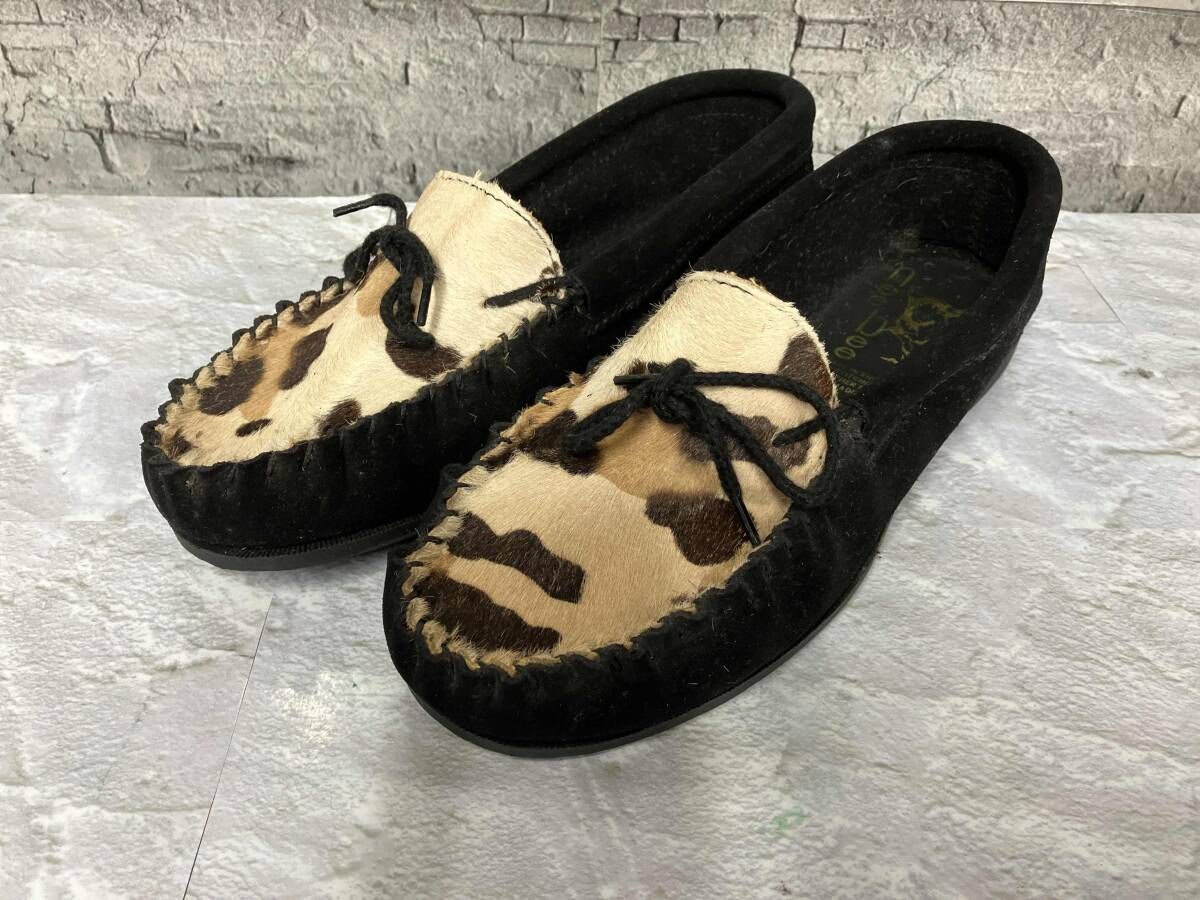 【DEADSTOCK】 Nee Bee Moccasins ハラコ アニマル柄 UK6 イングランド製 モカシンシューズ 5,936円