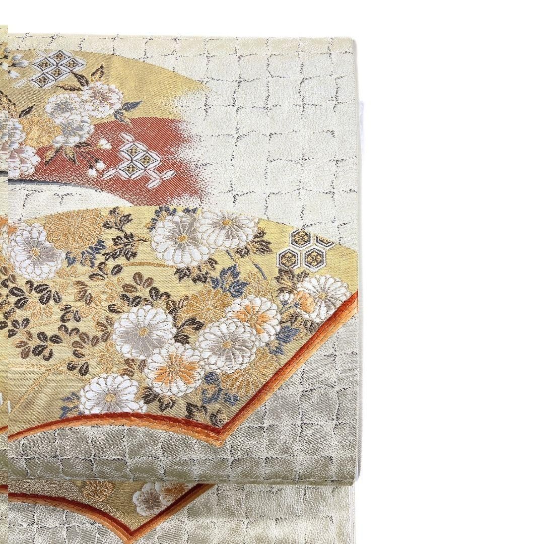 袋帯 花兎に雪芝 扇子に花菱 金糸 O-5727 袋帯 花兎に雪芝 扇子に花菱 金糸 O-5727 【公式通販】