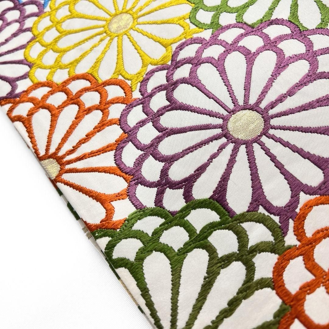 袋帯　セミアンティーク　菊花　乱菊　菊尽くし　金糸　着物　034tz セミアンティーク 袋帯 菊花 菊尽くし 金糸 着物 042b p - メルカリ