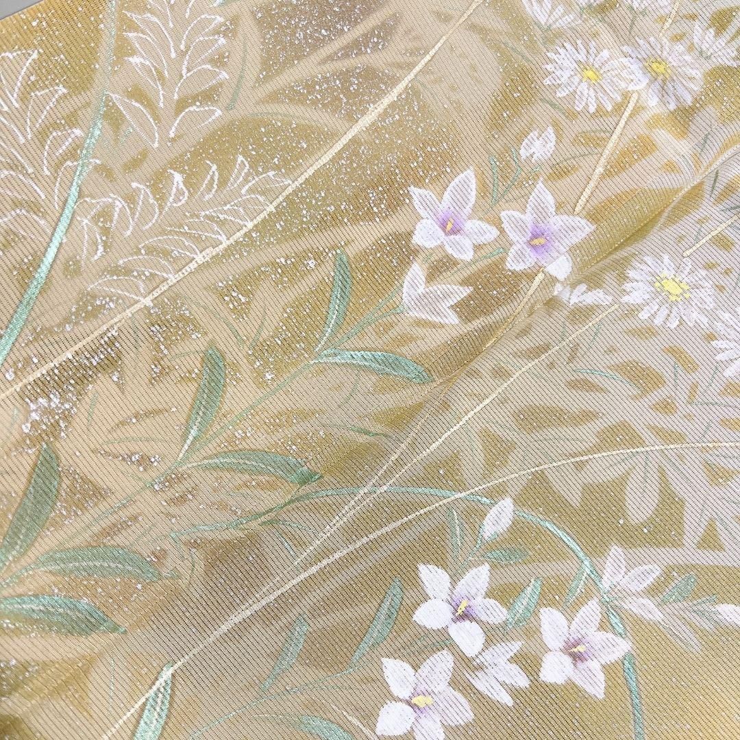 夏用 絽 訪問着 身丈159 菊花 桔梗 正絹 着物 042b p - メルカリ
