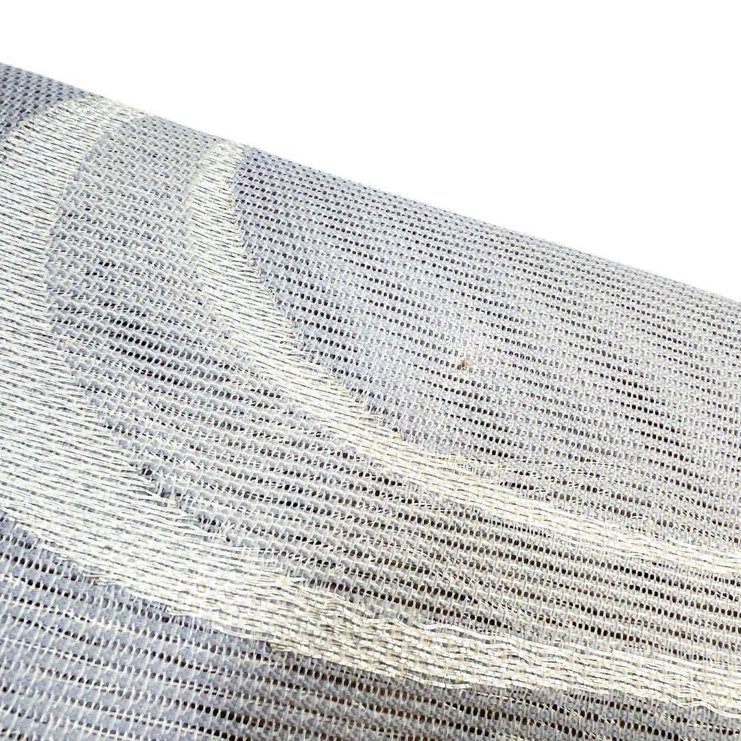 夏用 紗 袋帯 銀糸 観世水 流線 着物 042b p - メルカリ