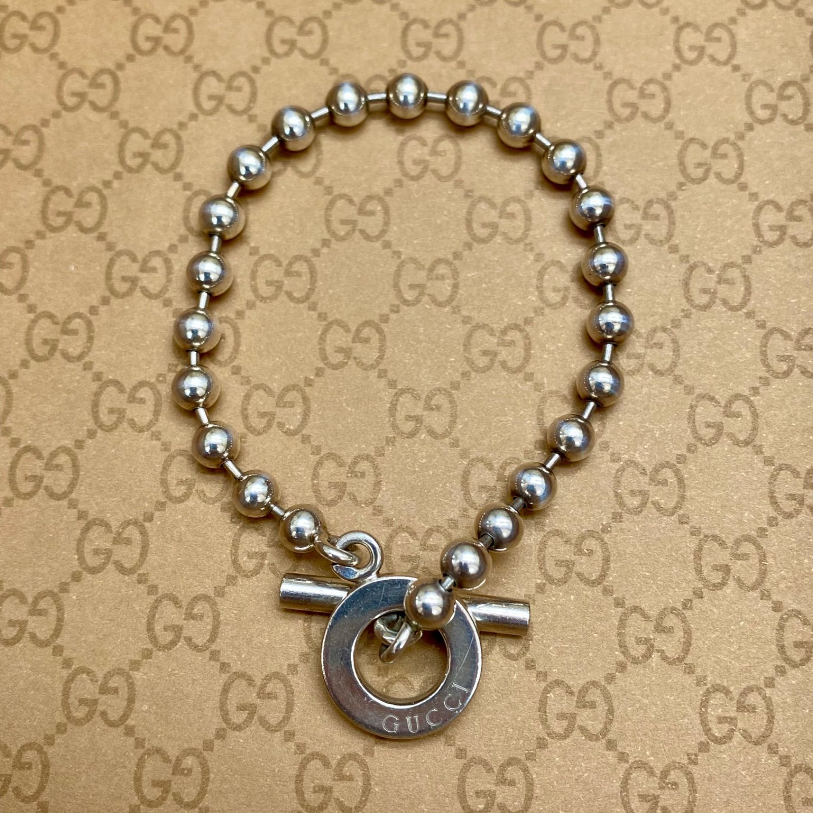 グッチ ボールチェーン ブレスレット シルバー925 アクセ FV174 - メルカリ