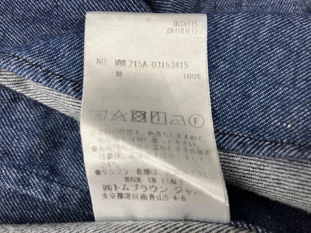 THOM BROWNE トムブラウン ポロカラーシャツ デニムシャツ 長袖 ボタン