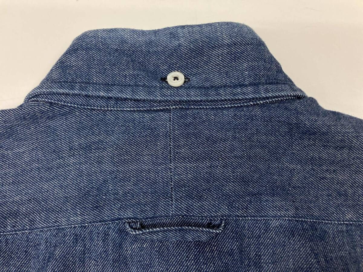 THOM BROWNE トムブラウン ポロカラーシャツ デニムシャツ 長袖 ボタン