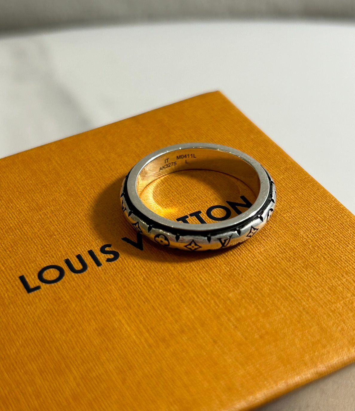 LOUIS VUITTON】ルイ ヴィトン M0411L リング・LV バンブー SILVER925
