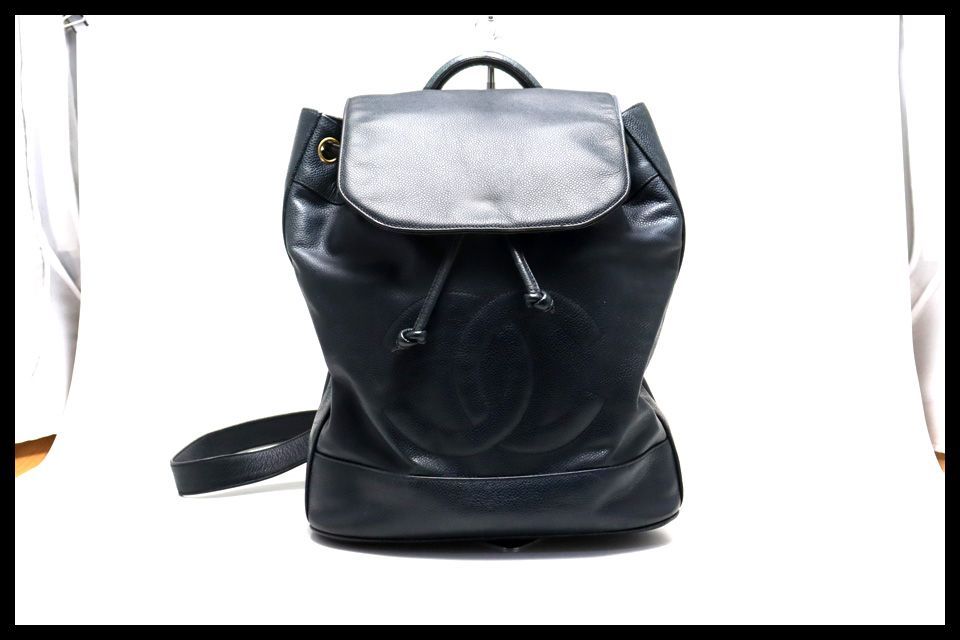 □CHANEL デカココ GD金具 レザー ワンショルダーバッグ シャネル
