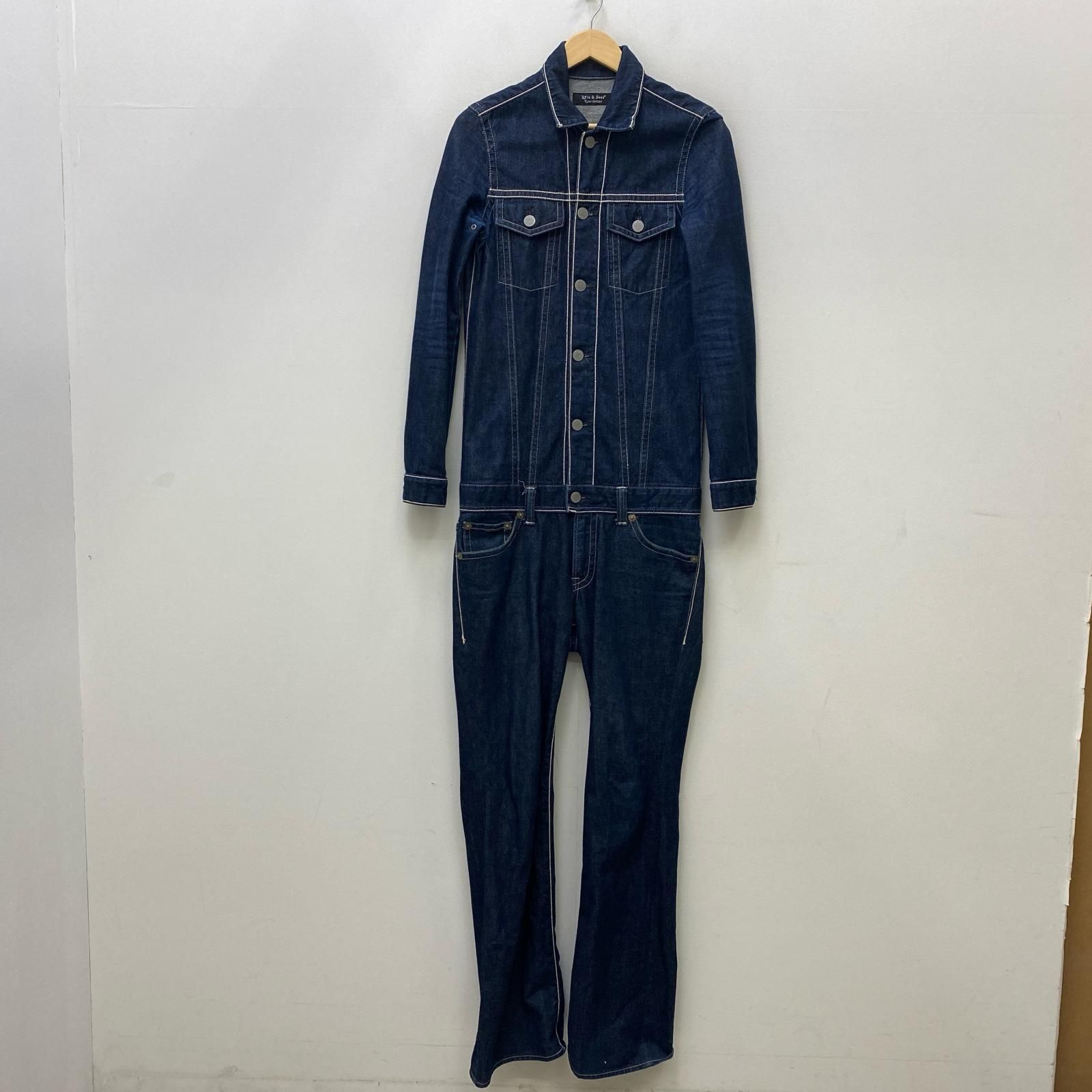 【加古川店】 中古 Delay by Win&Sons | ディレイバイウィンアンドサンズ　ディレイバイウイ ツナギ Type-Akitani ホワイトチェーン TA-TNO12 ネイビー サイズ：1 【107】