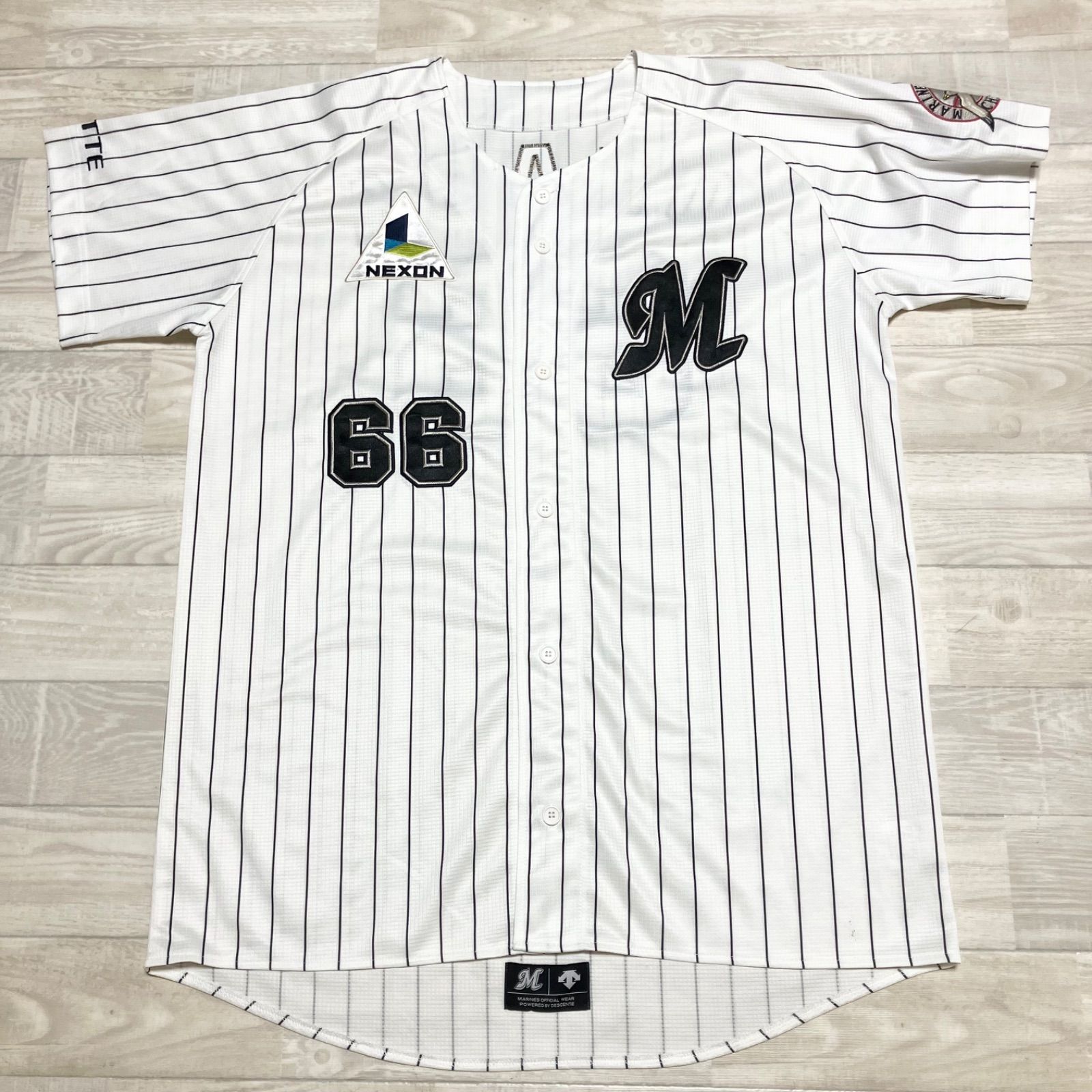 千葉ロッテマリーンズ 岡田幸文 レプリカユニフォーム 66　Lサイズ　デサント 千葉ロッテマリーンズ 岡田幸文 ハイクオリティ レプリカユニフォーム