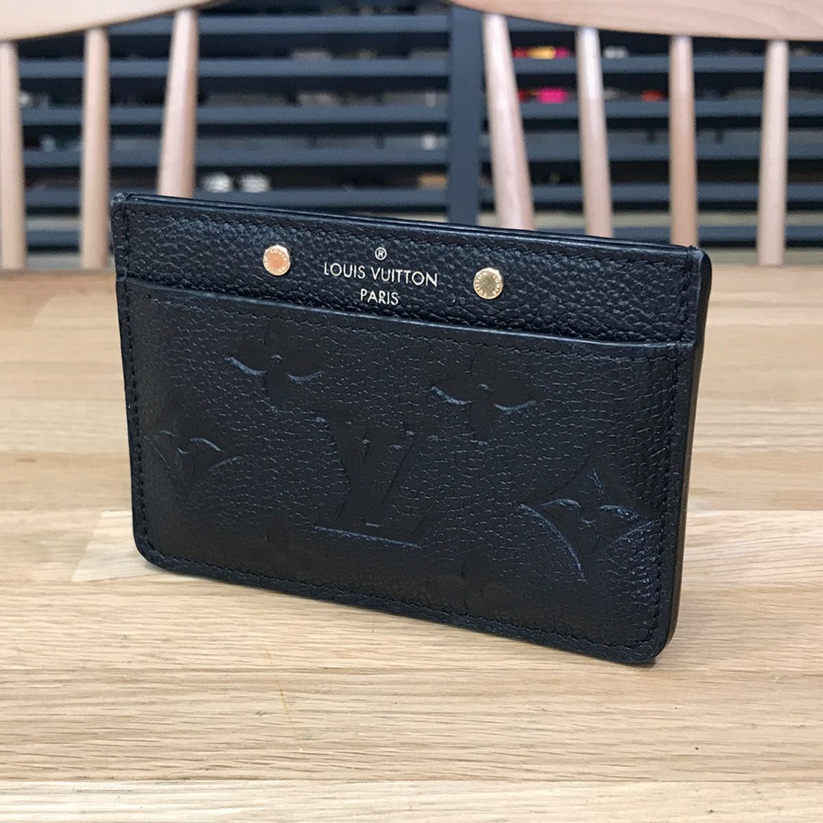 超美品 ルイヴィトン 現行 アンプラント ポルトカルトサーンプル カードケース ノワール 黒 M69171 15416