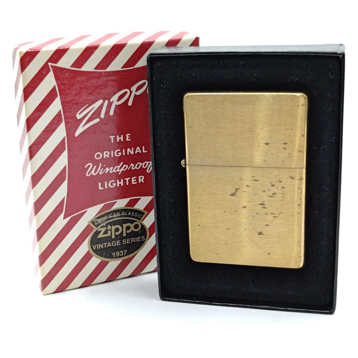 ジッポー 2002年製 クラシック刻印 PAT.2032695 USA製 ゴールド 箱付き ZIPPO