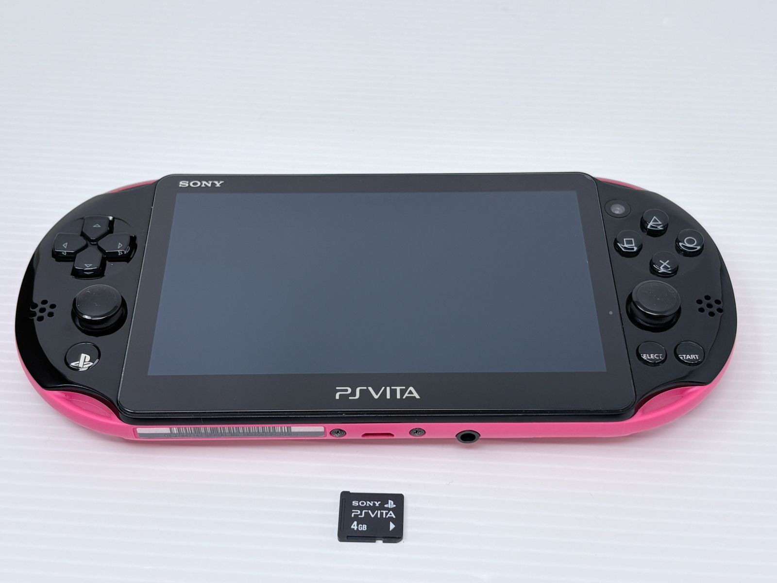 【美品】PS VITA ピンク/ブラック 本体 PCH-2000 4GBメモリーカード付き
