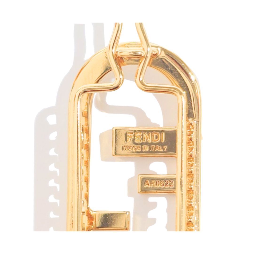 FENDI フェンディ オーロック ヘアピン ヘアクリップ バレッタ ヘアアクセサリー ゴールド FFロゴ