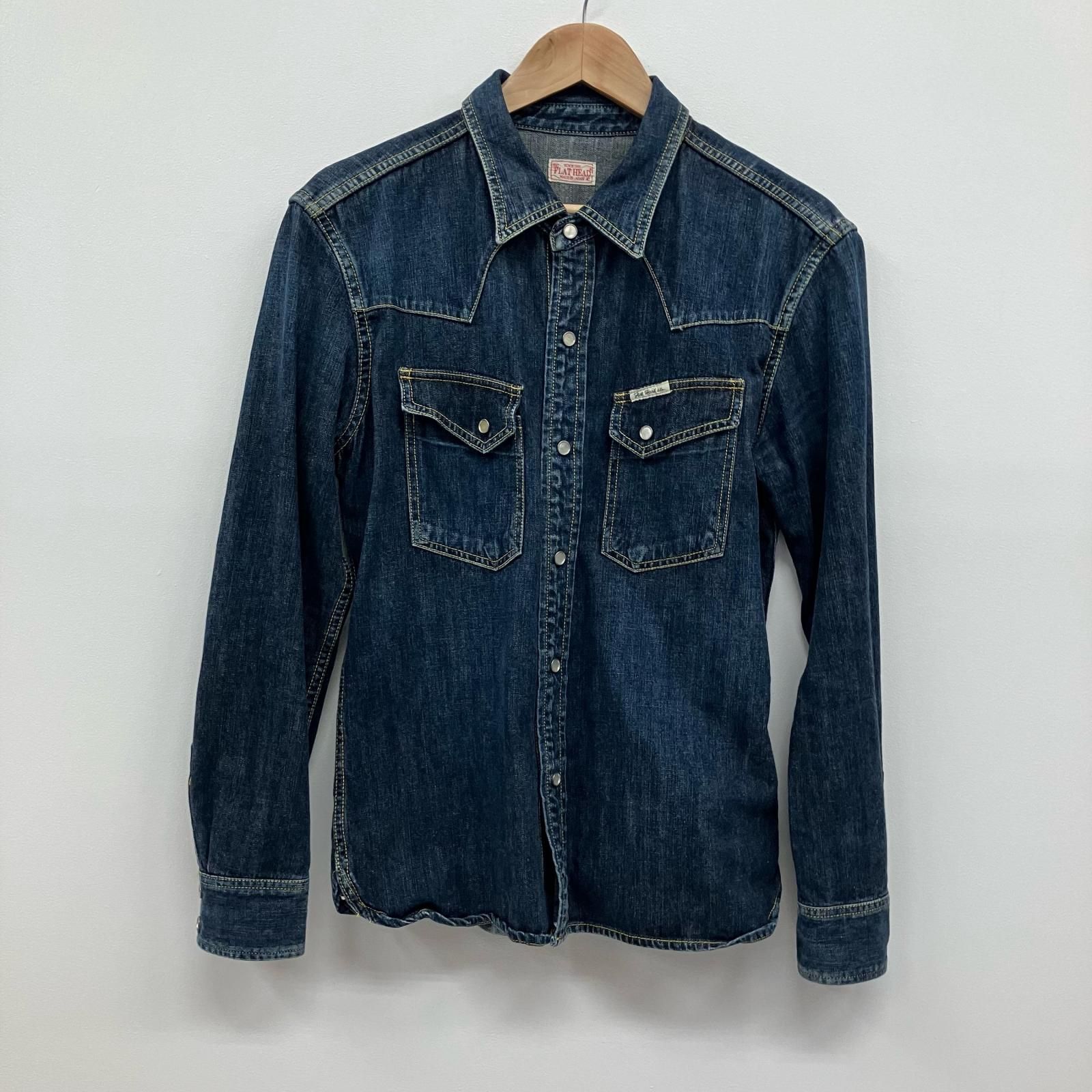 【イオン広店】 中古 THE FLAT HEAD | ザフラットヘッド その他トップス SPECIALCUSTOMDENIMWESTERN L/S F-DS001C インディゴ サイズ：40 【101】