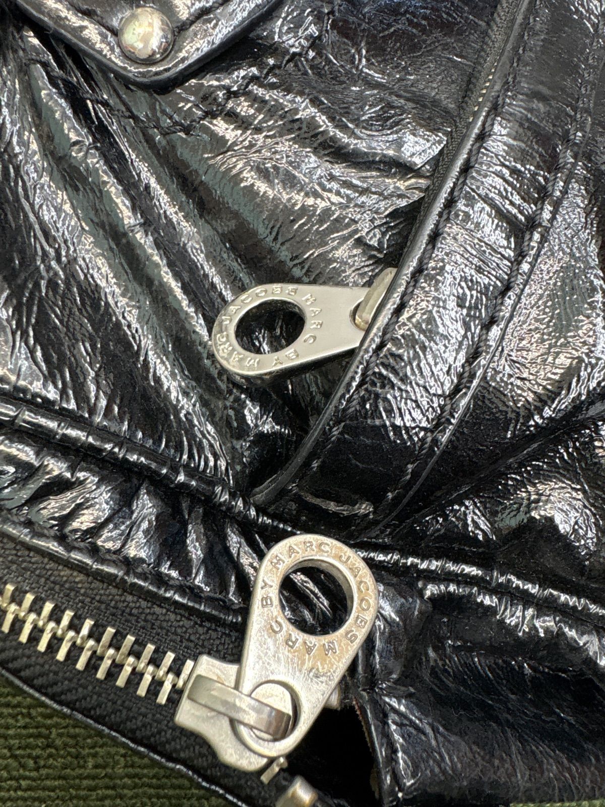 00s Y2K archive MARC BY MARC JACOBS エナメル加工 レザーバンド
