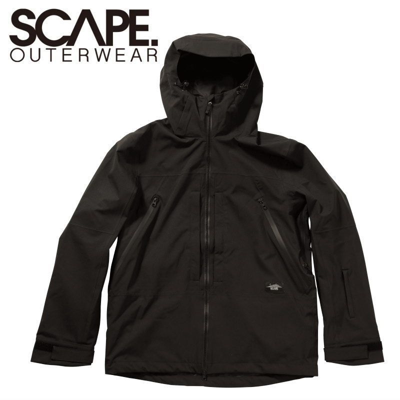 ★ 25-26 SCAPE POW JACKET ｶﾗｰ:BLACK エスケープ スノボウェア メンズ レディース ユニセックス スノーボード ジャケット JKT 型落ち 旧モデル 日本正規品