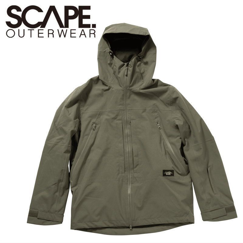 ★ 25-26 SCAPE POW JACKET ｶﾗｰ:Dark Khaki エスケープ スノボウェア メンズ レディース ユニセックス スノーボード ジャケット JKT 型落ち 旧モデル 日本正規品