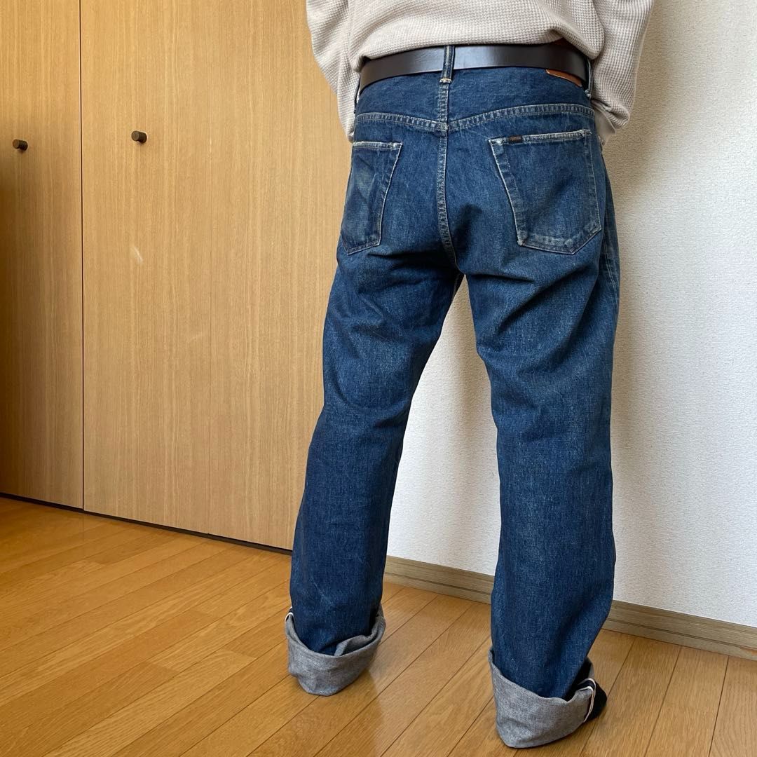 chimala ダメージ加工 W34（実寸約94cm）日本製 チマラ ボタンフライ