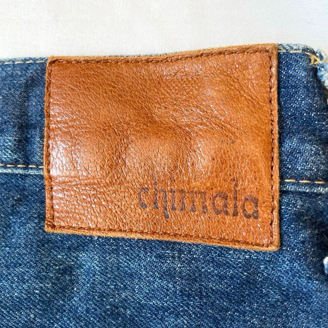 chimala ダメージ加工 W34（実寸約94cm）日本製 チマラ ボタンフライ