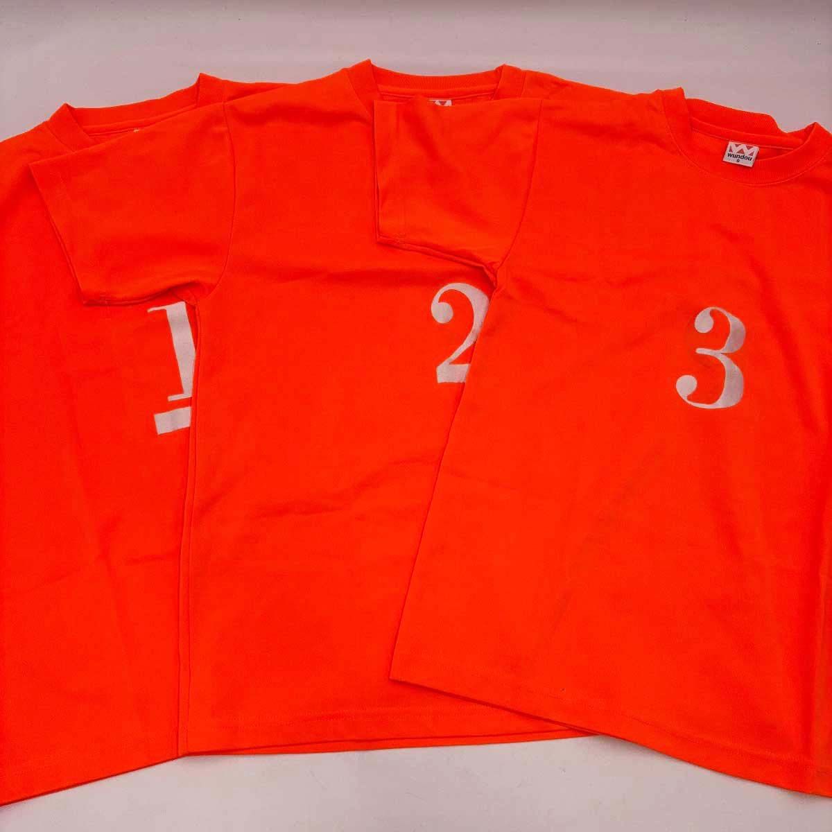 [12枚セット] ジュニア(小学生)用 バレーボール Tシャツ 背番号1～12番 ※チーム名入り