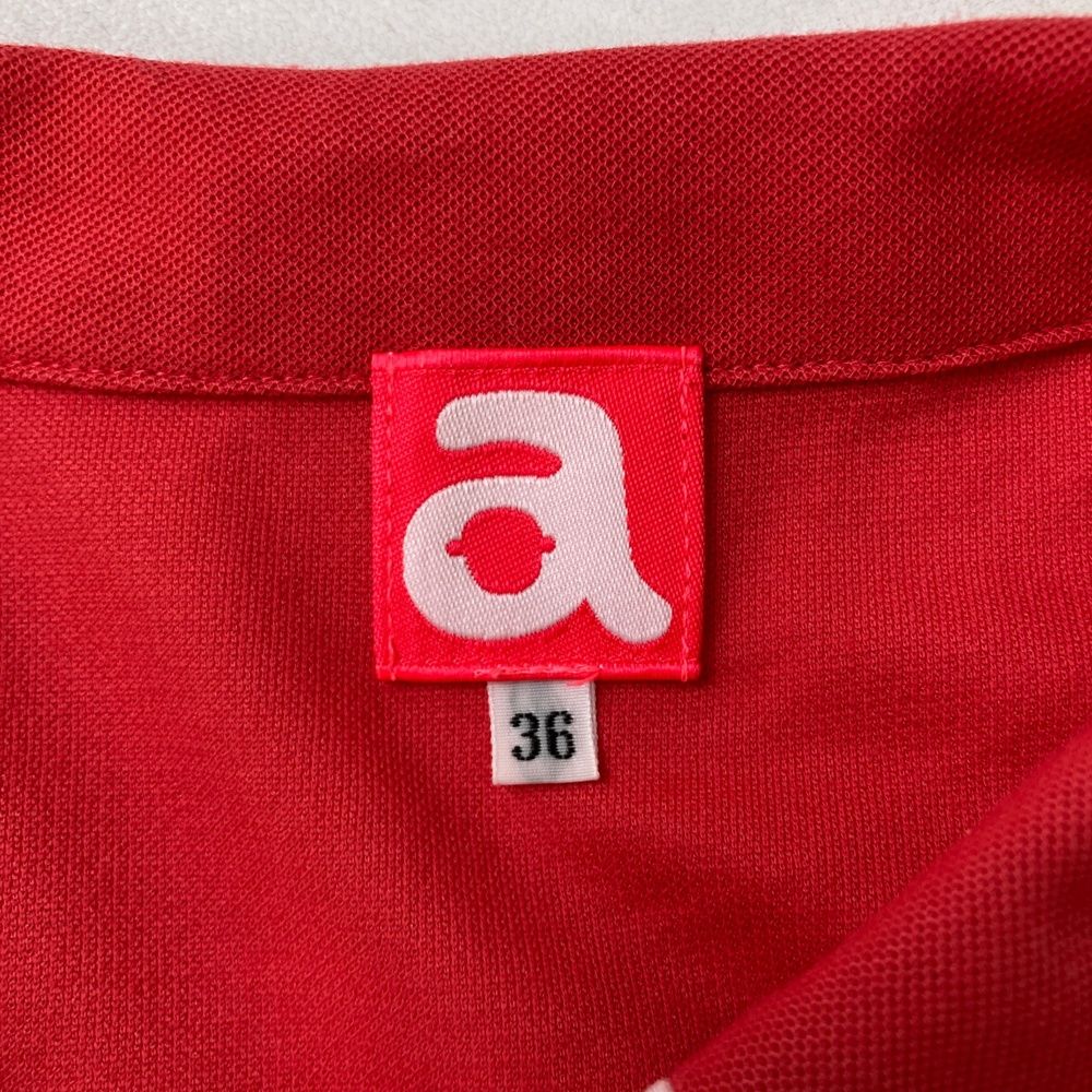 サイズ：36 ARCHIVIO アルチビオ ノースリーブポロシャツ レッド系