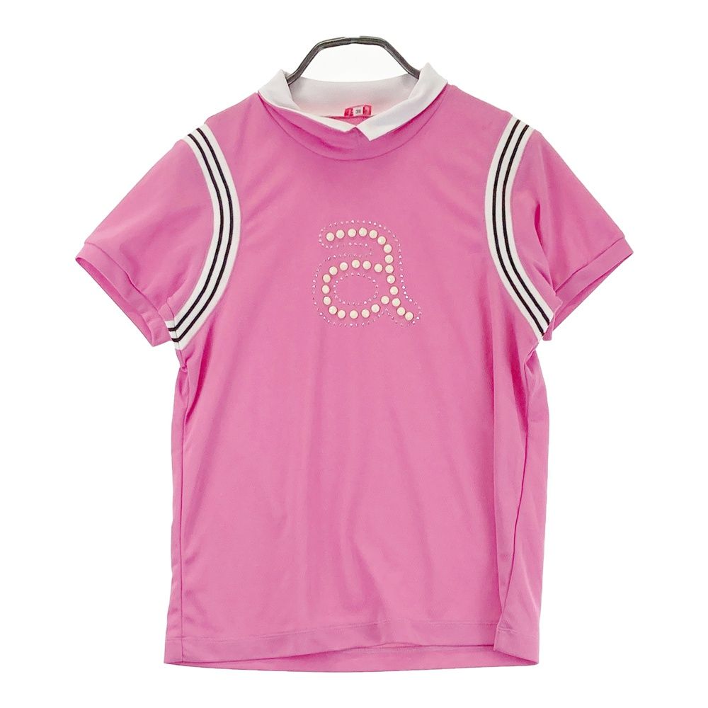 サイズ：38 ARCHIVIO アルチビオ ハイネック 半袖Tシャツ ピンク系 