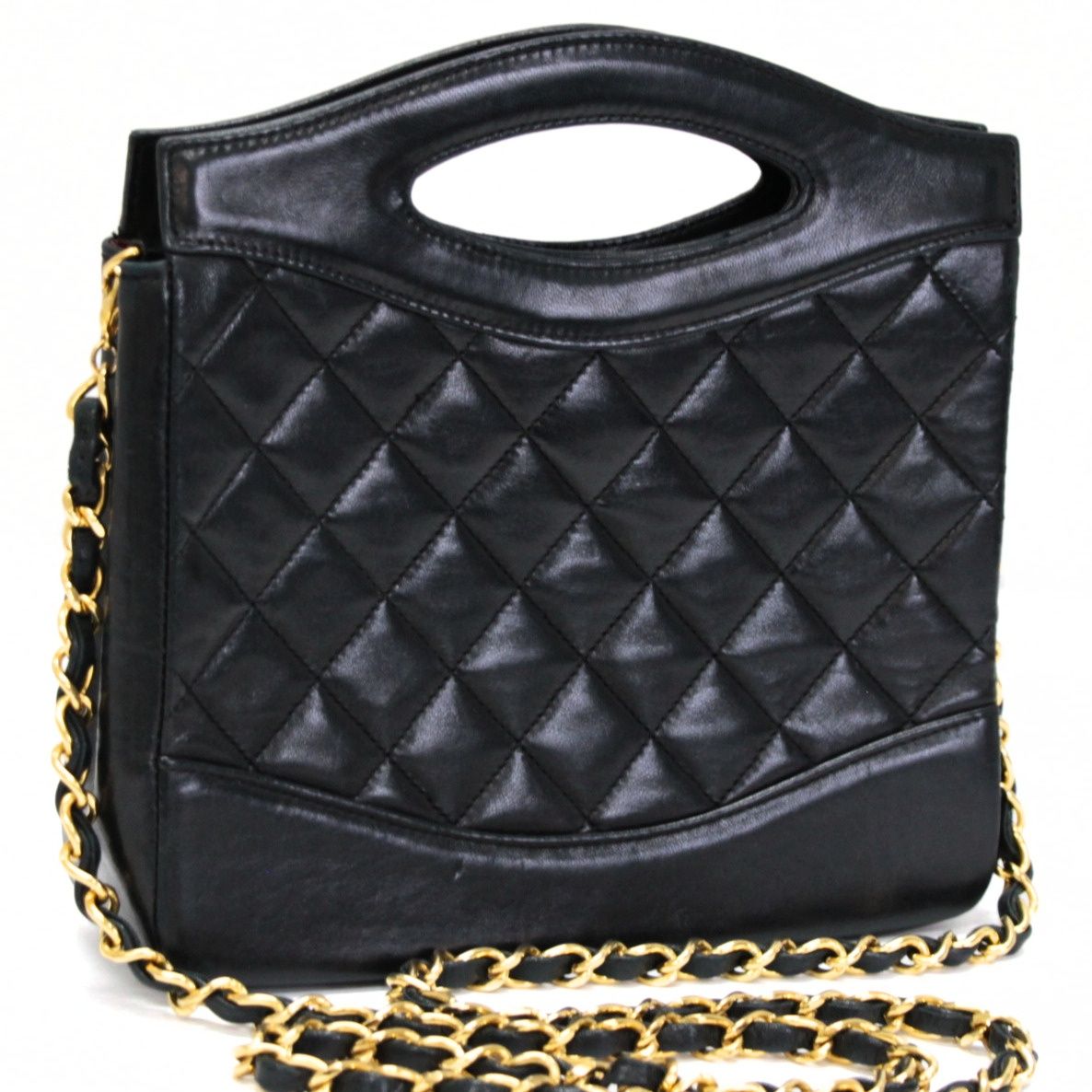 CHANEL シャネル マトラッセ スクエア 2WAY バッグ スモール ラム 黒 G金具 2番台 【74566】 CHANEL シャネル マトラッセ スクエア 2WAY バッグ スモール ラム 黒 G
