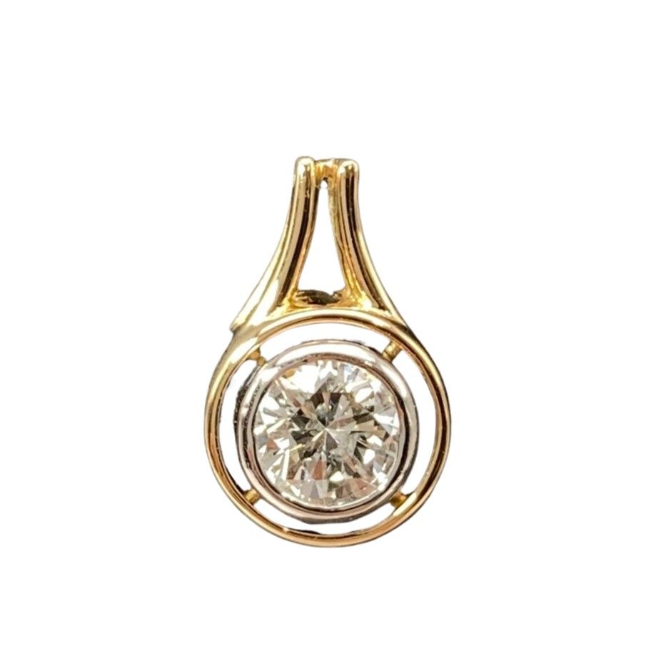 タサキ TASAKI ネックレストップ ペンダントトップ ダイヤモンド 0.5ct K18YG 2.2g Pt900 イエローゴールド レディース【中古】