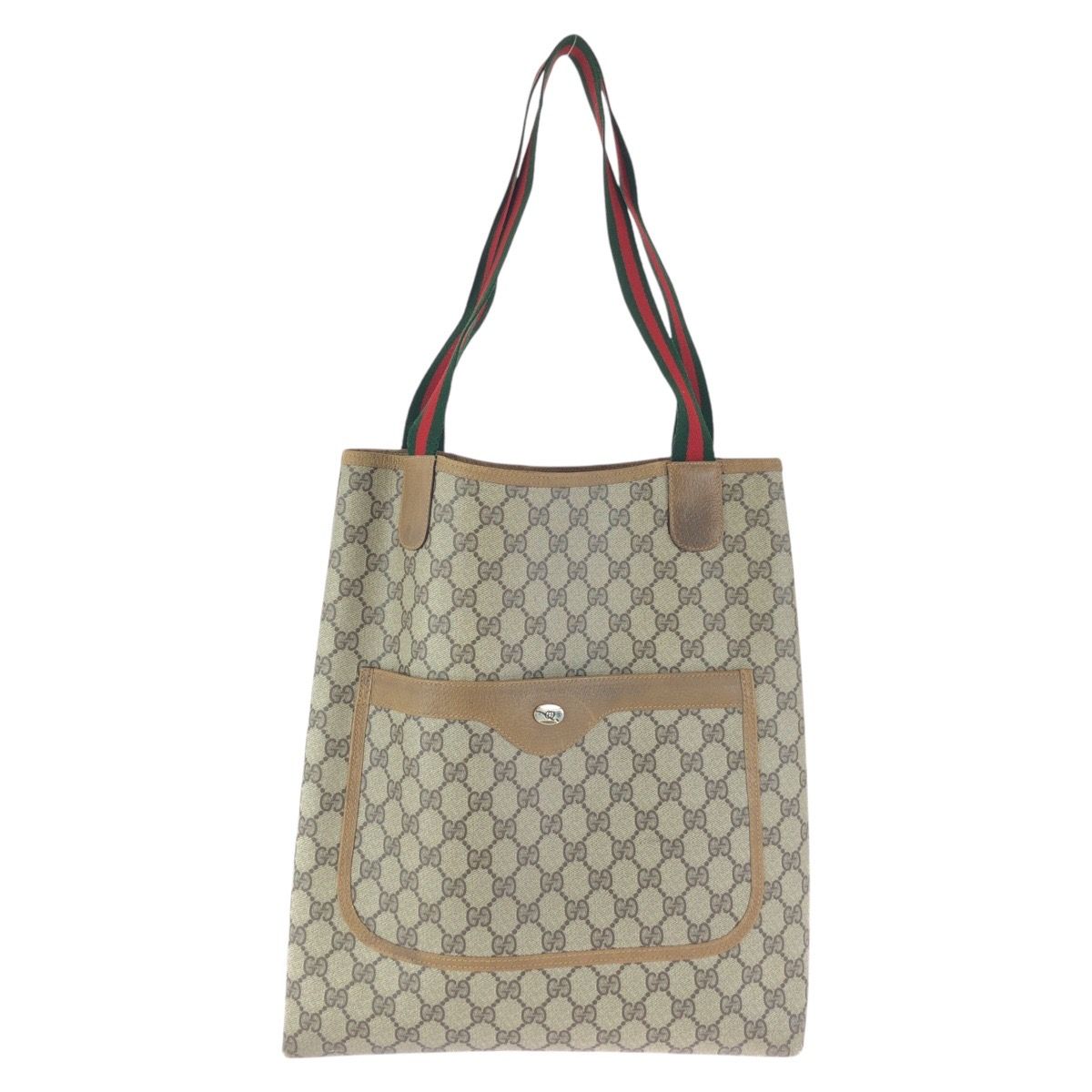 GUCCI グッチ ヴィンテージ シェリーライン ベージュ グレー GG 