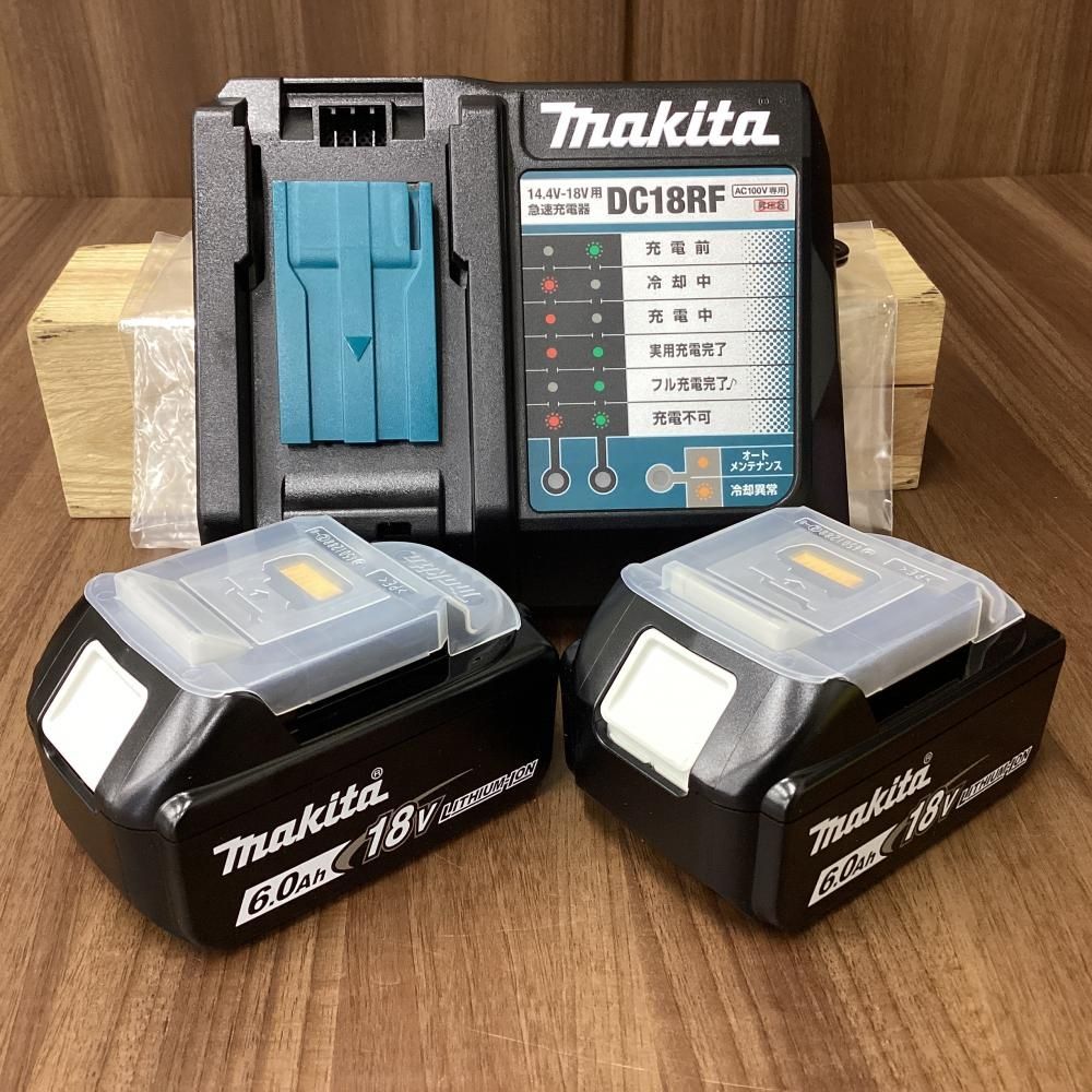 【未使用・純正品】makita/マキタ BL1860B DC18RF バッテリー2個+充電器セット [201]