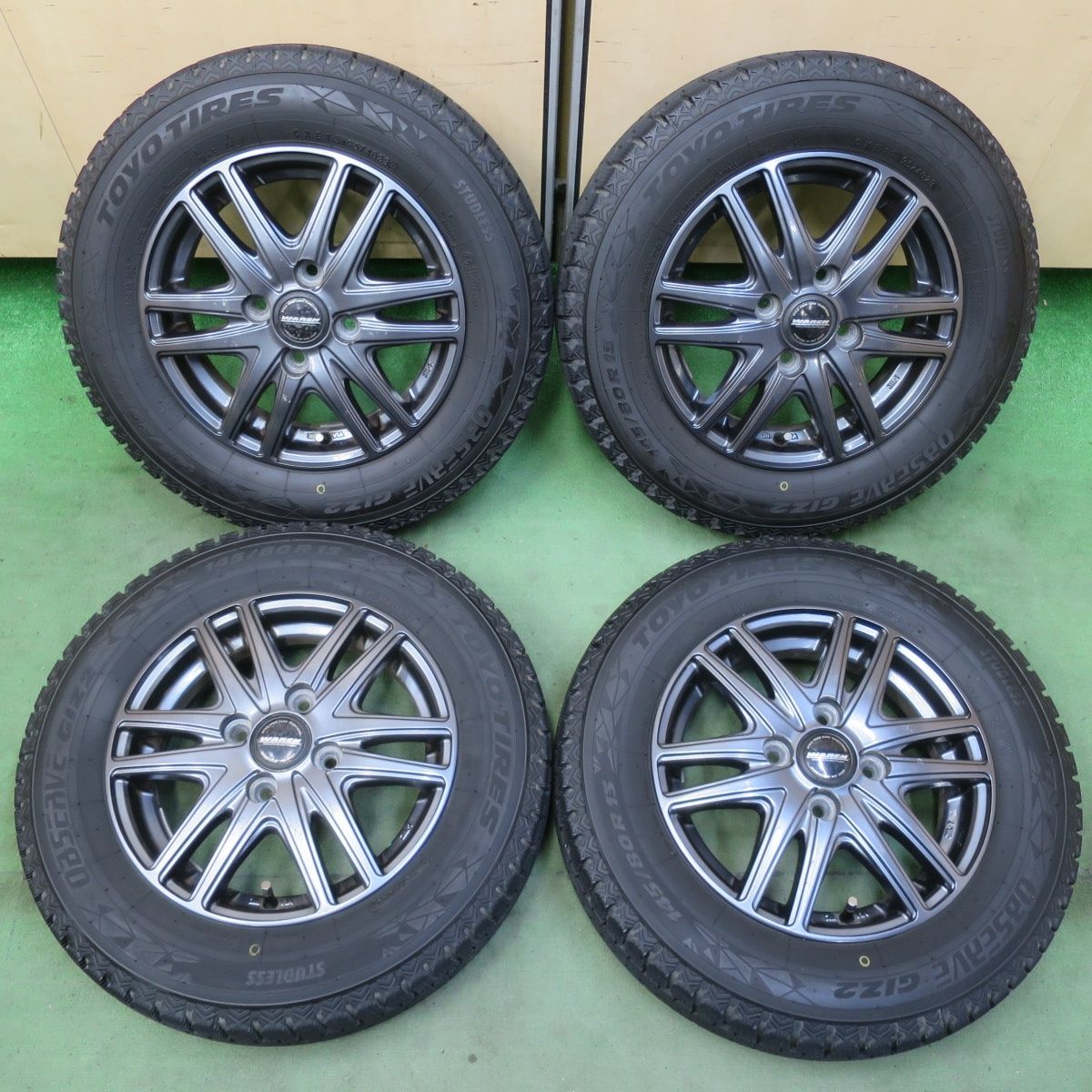 バリ溝！23年！9.5分★スタッドレス 145/80R13 トーヨー オブザーブ GIZ2 WAREN ヴァーレン 13インチ PCD100/4H★6042708イス