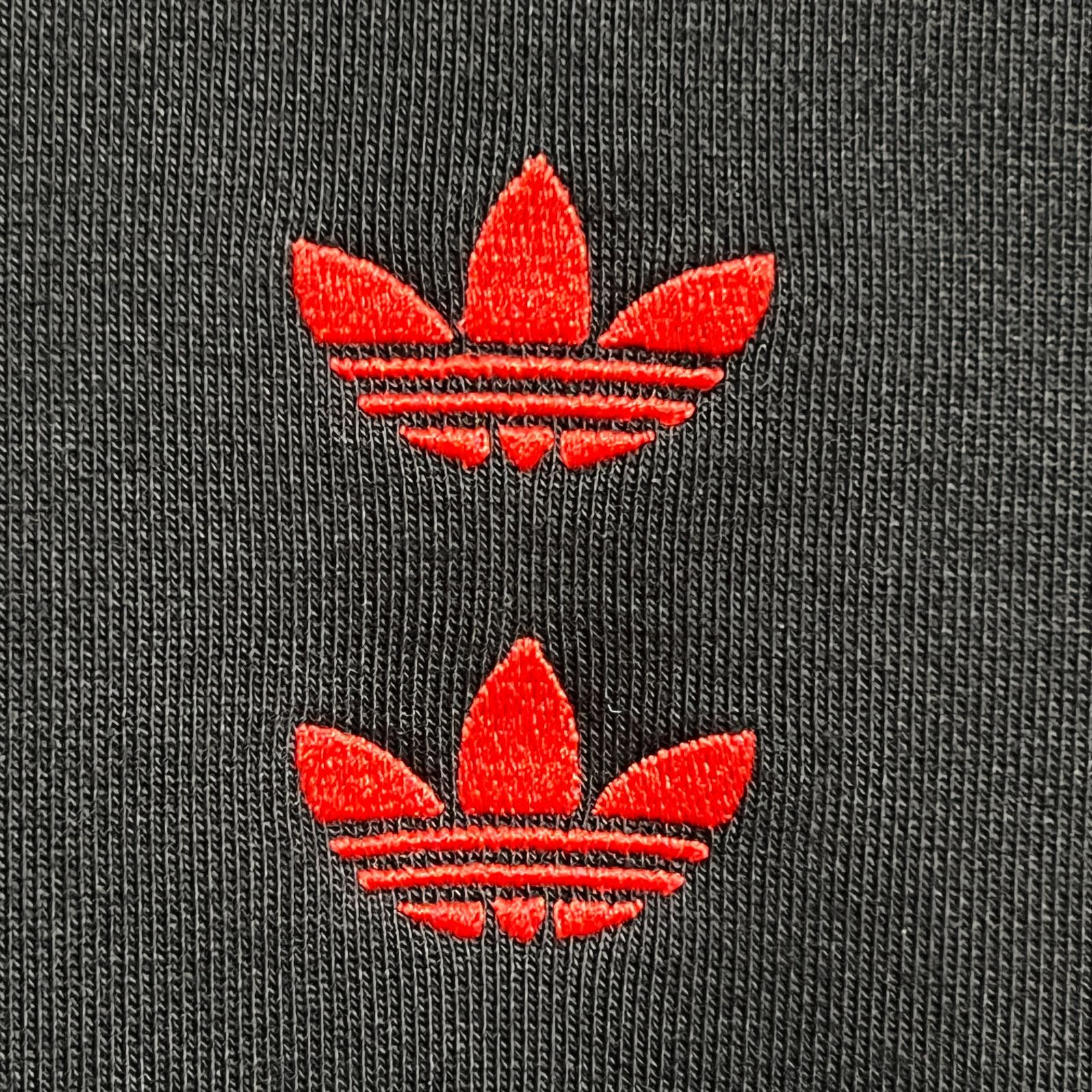 希少コラボ】adidas × WILLY CHAVARRIA ハーフジップスウェット L 黒赤 