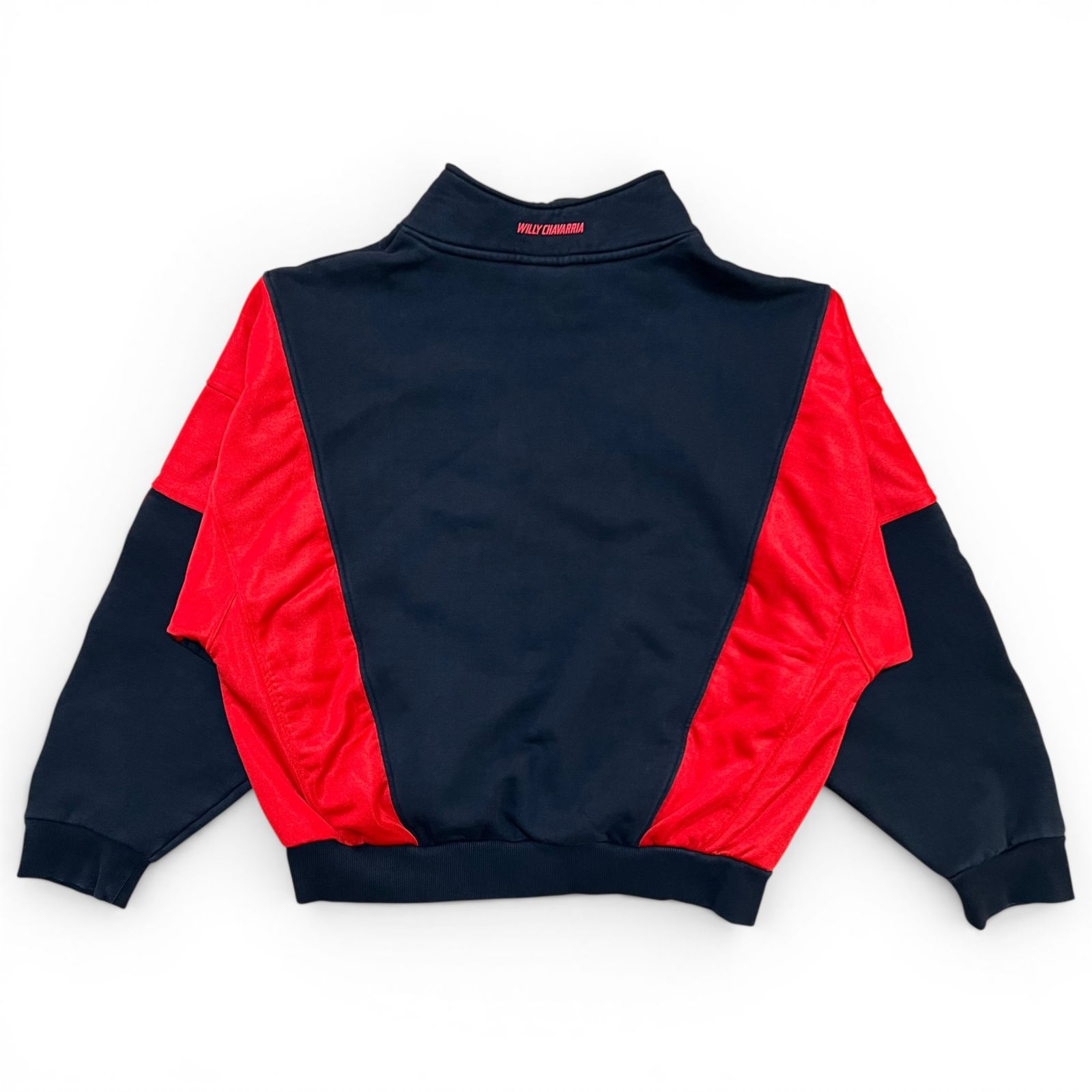 希少コラボ】adidas × WILLY CHAVARRIA ハーフジップスウェット L 黒赤 