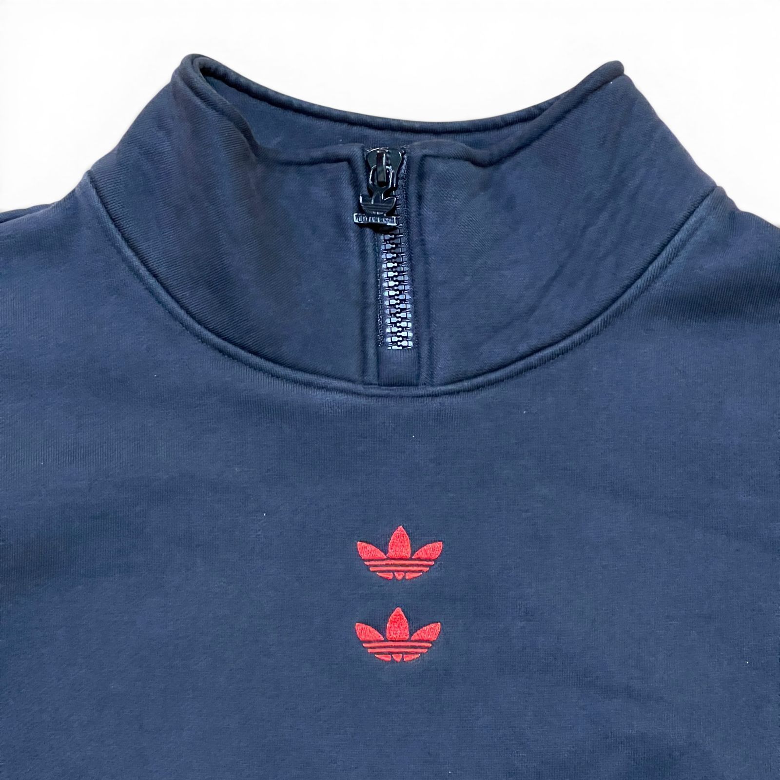 希少コラボ】adidas × WILLY CHAVARRIA ハーフジップスウェット L 黒赤 