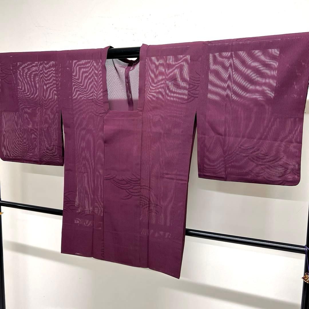 道行コート　夏用　絽　縦絽　青海波　身丈82.5　裄63　正絹　着物　044tz