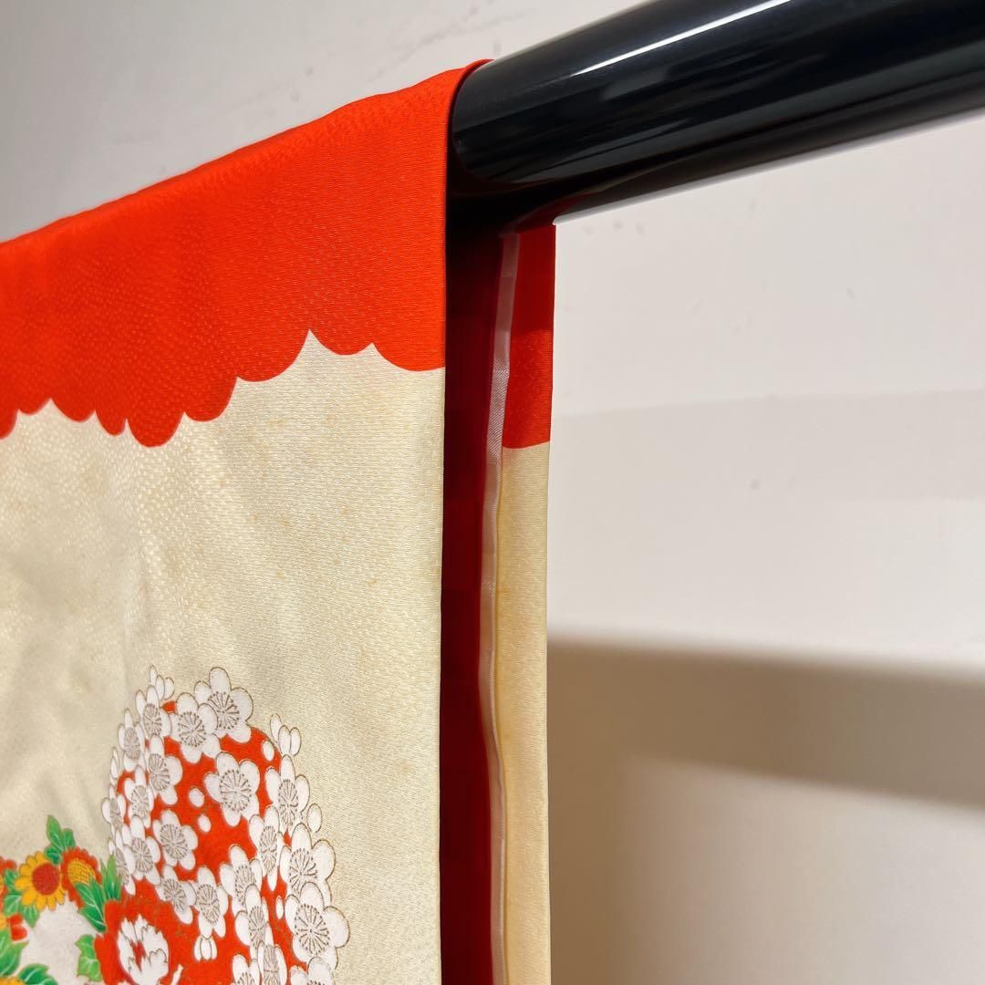 子供用着物 金駒刺繍 牡丹 鼓 女の子 身丈 裄 着物 044tz - メルカリ