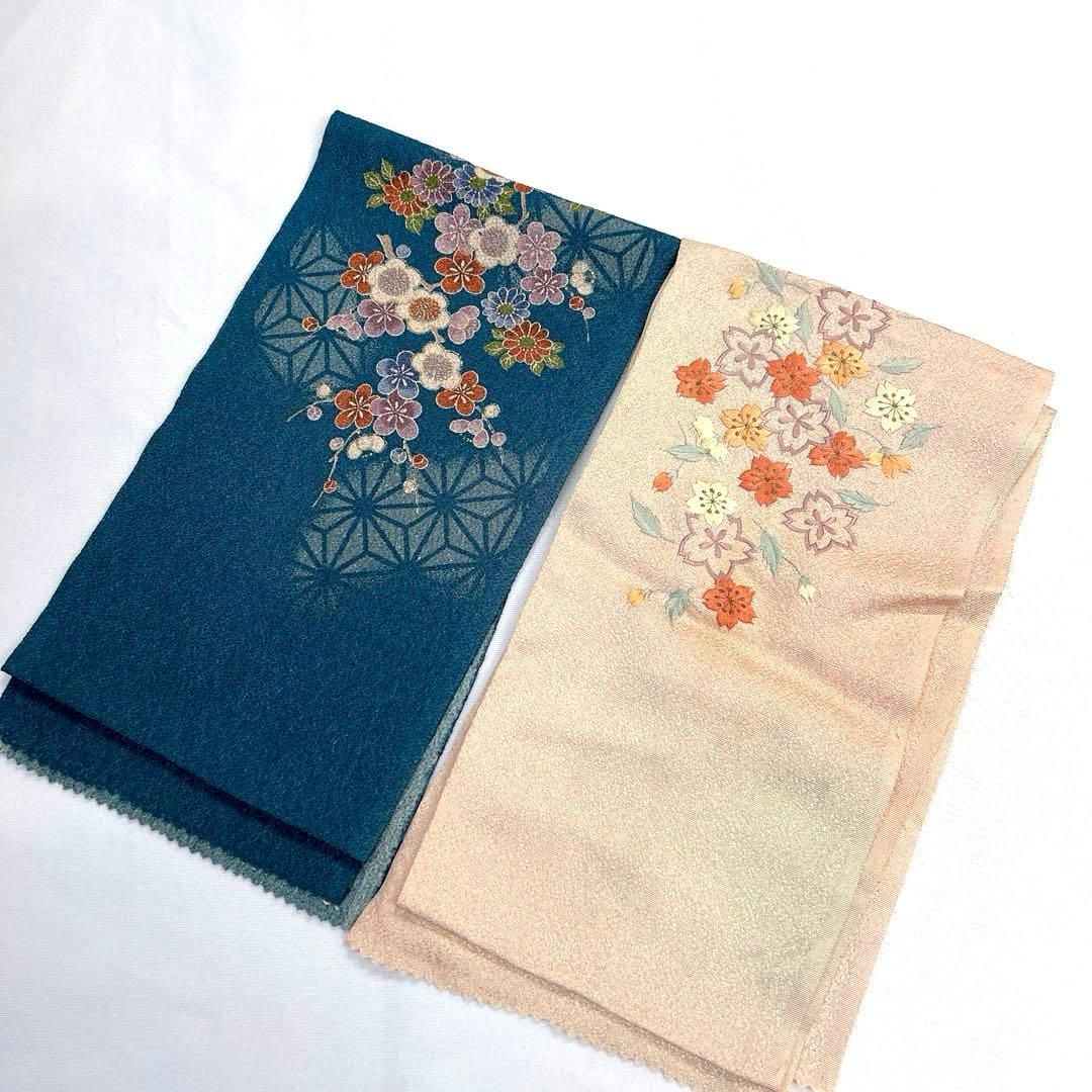 半襟　まとめ売り　2点セット　刺繍　金通し　桜　梅花　菊花　着物　044tz 7,227円