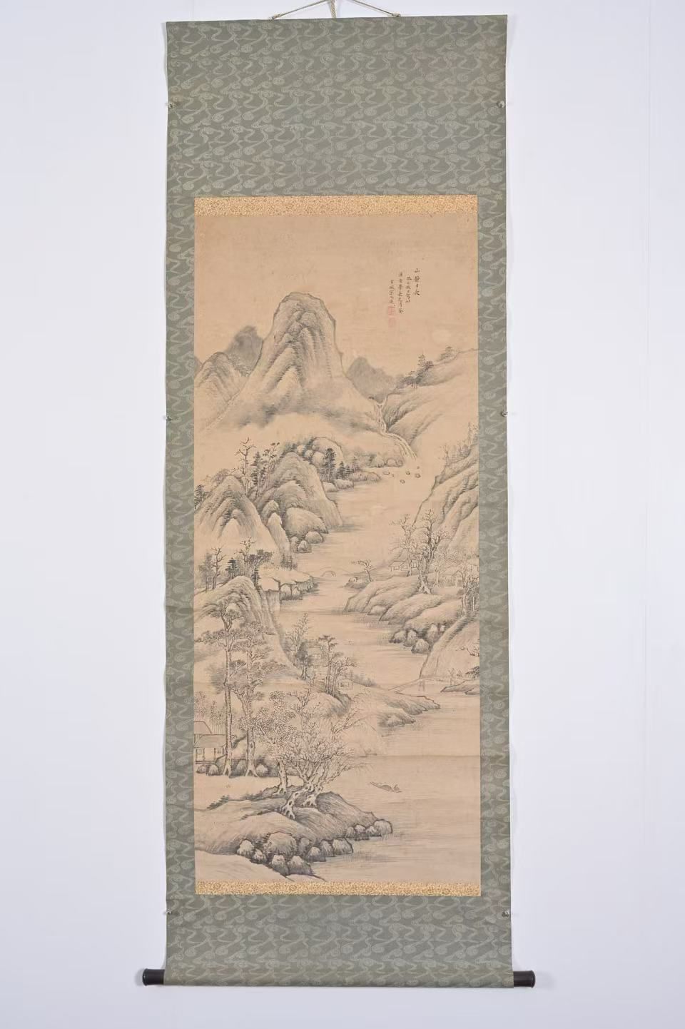 宋又癡 山水図 掛軸 水墨紙本 茸城 中国美術 古美術