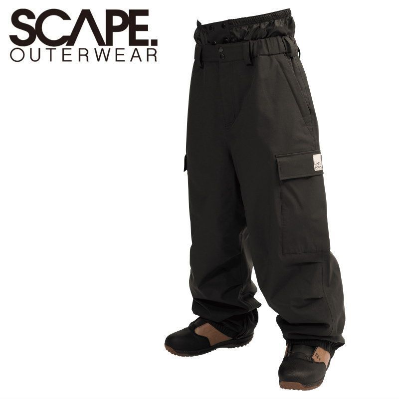 ★ 25-26 SCAPE BAGGY PANT ｶﾗｰ:BLACK エスケープ スノボウェア メンズ レディース ユニセックス スノーボード パンツ PNT 型落ち 旧モデル 日本正規品