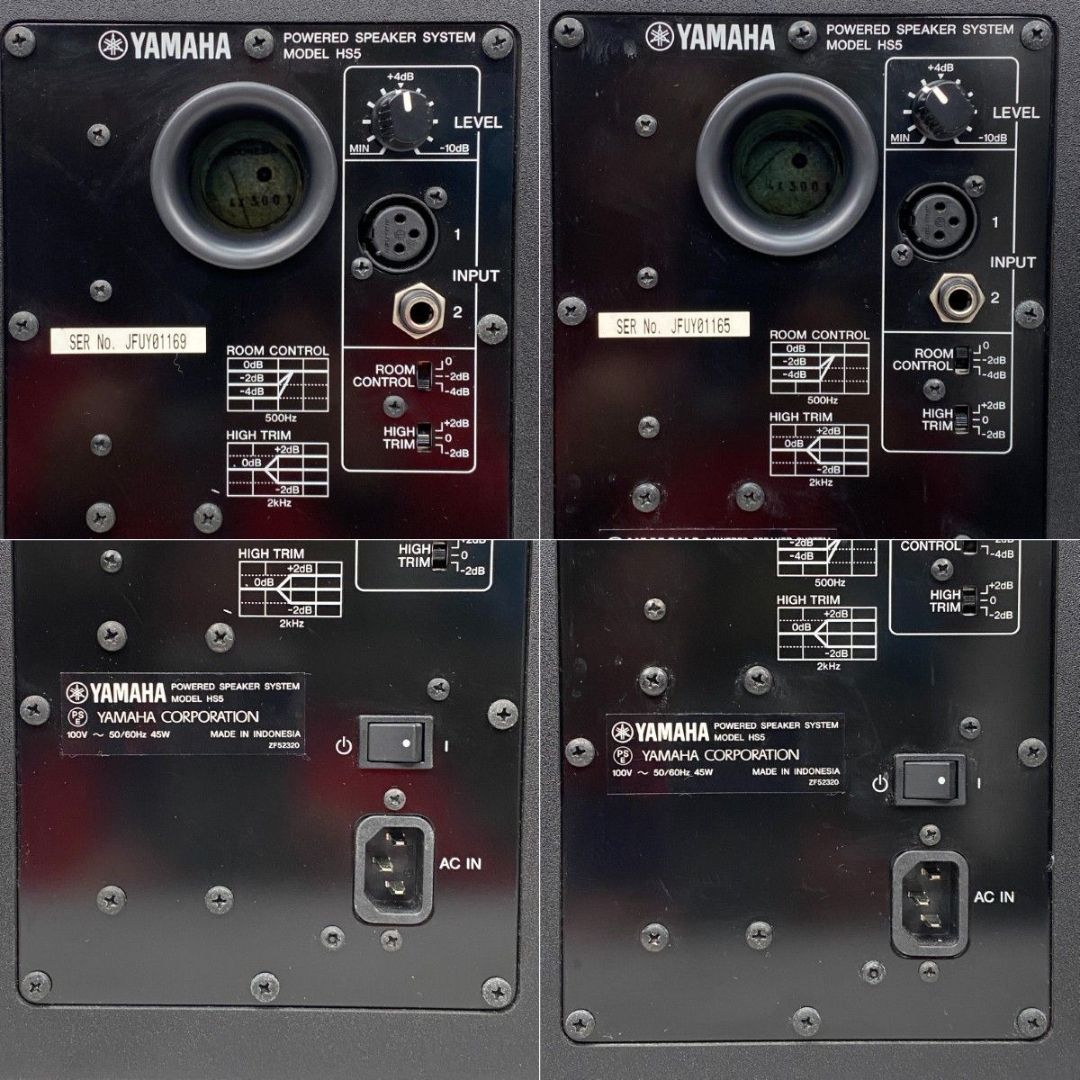 YAMAHA ヤマハ パワードスタジオモニタースピーカー HS5 ブラック ペア