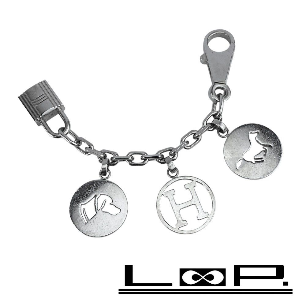 エルメス ■美品■ アミュレット4 ブルロック チェーン チャーム 馬 犬 カデナ SS シルバー 【654015】13