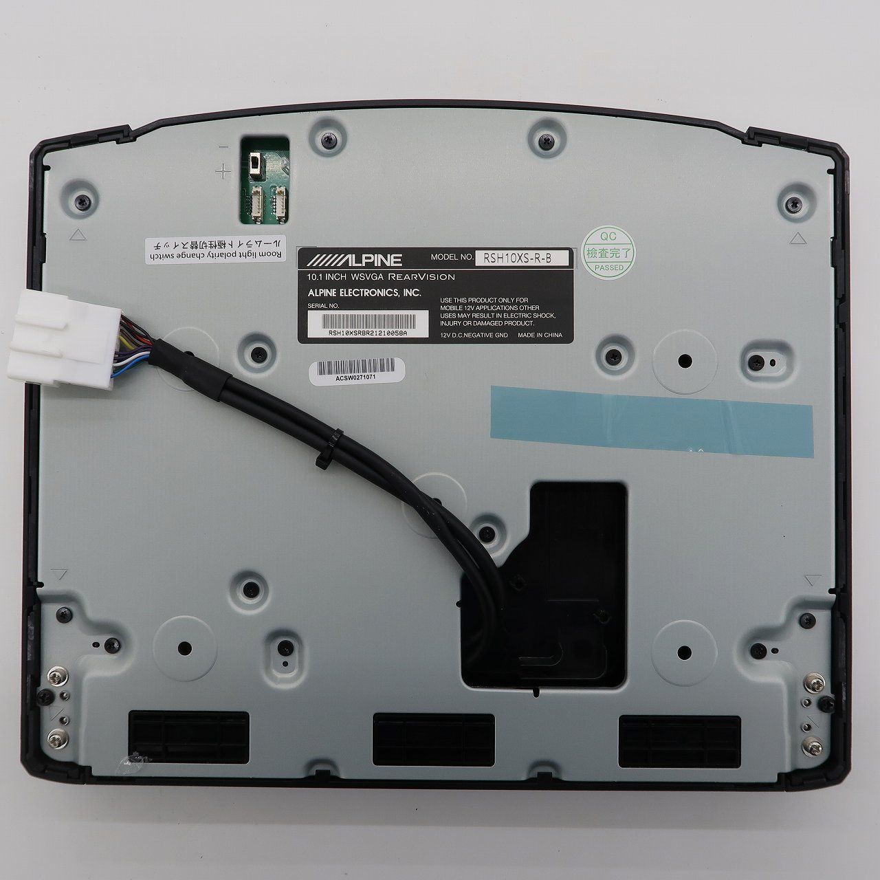 アルパイン RSH10XS-R-B 10.1インチWSVGA フリップダウンモニター 