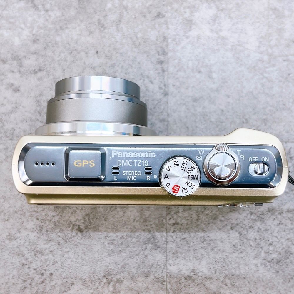 H-1226 Panasonic LUMIX DMC-TZ10 ゴールド 動作確認済み 光学12倍