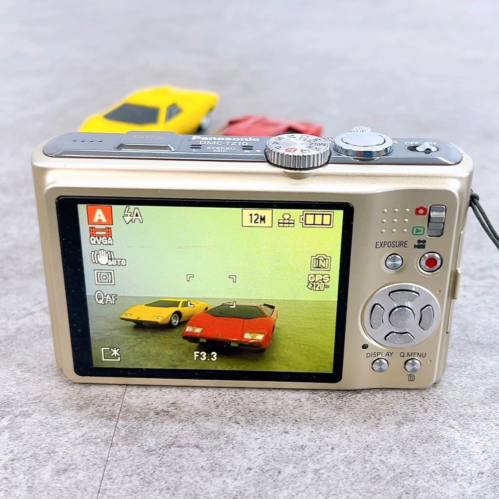 H-1226 Panasonic LUMIX DMC-TZ10 ゴールド 動作確認済み 光学12倍