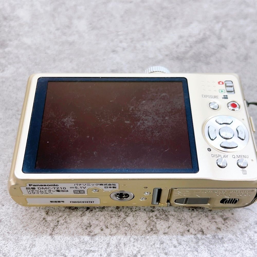 H-1226 Panasonic LUMIX DMC-TZ10 ゴールド 動作確認済み 光学12倍