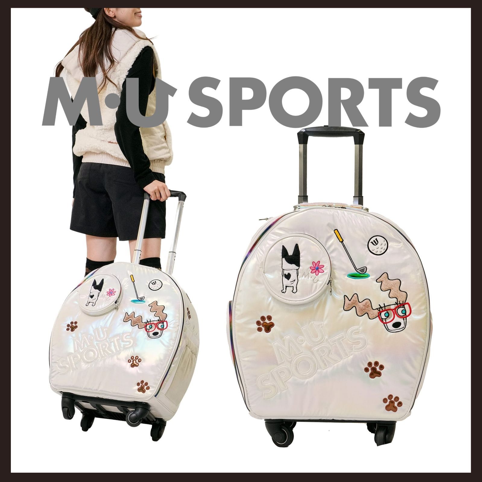 新品 未使用 エムユースポーツ ホログラムオーロラデザイン キャリー