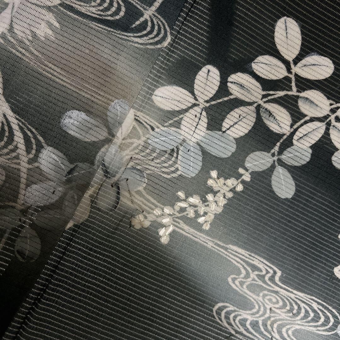 アンティーク 夏用 絽 黒留袖 刺繍 鷺 萩 正絹 着物 041b p - メルカリ