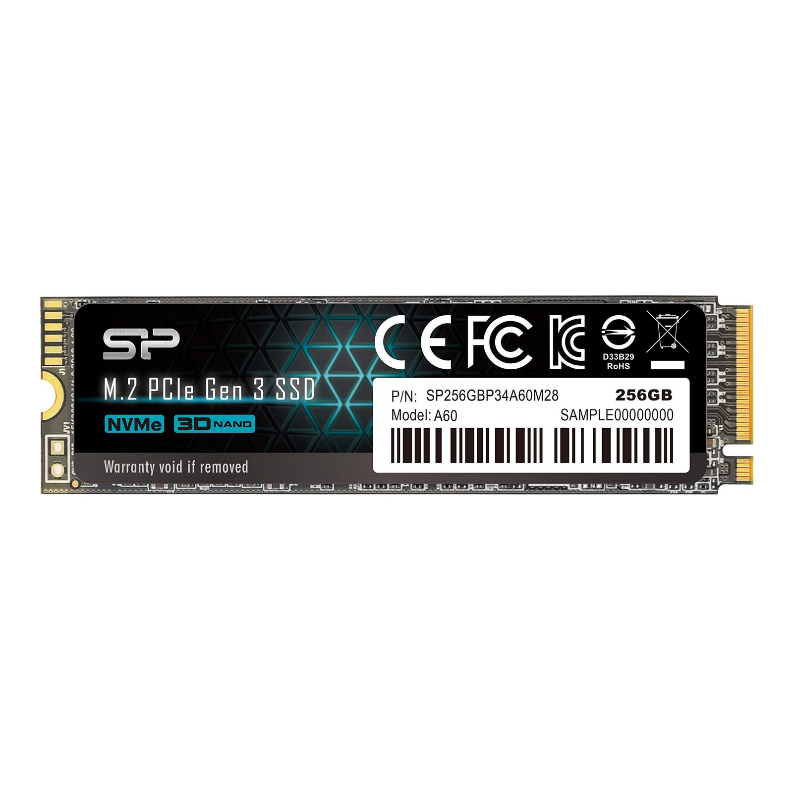 SP Silicon Power シリコンパワー SSD 256GB 3D NAND M.2 2280 PCIe3.0×4 NVMe1.3 P34A60シリーズ 5年保証