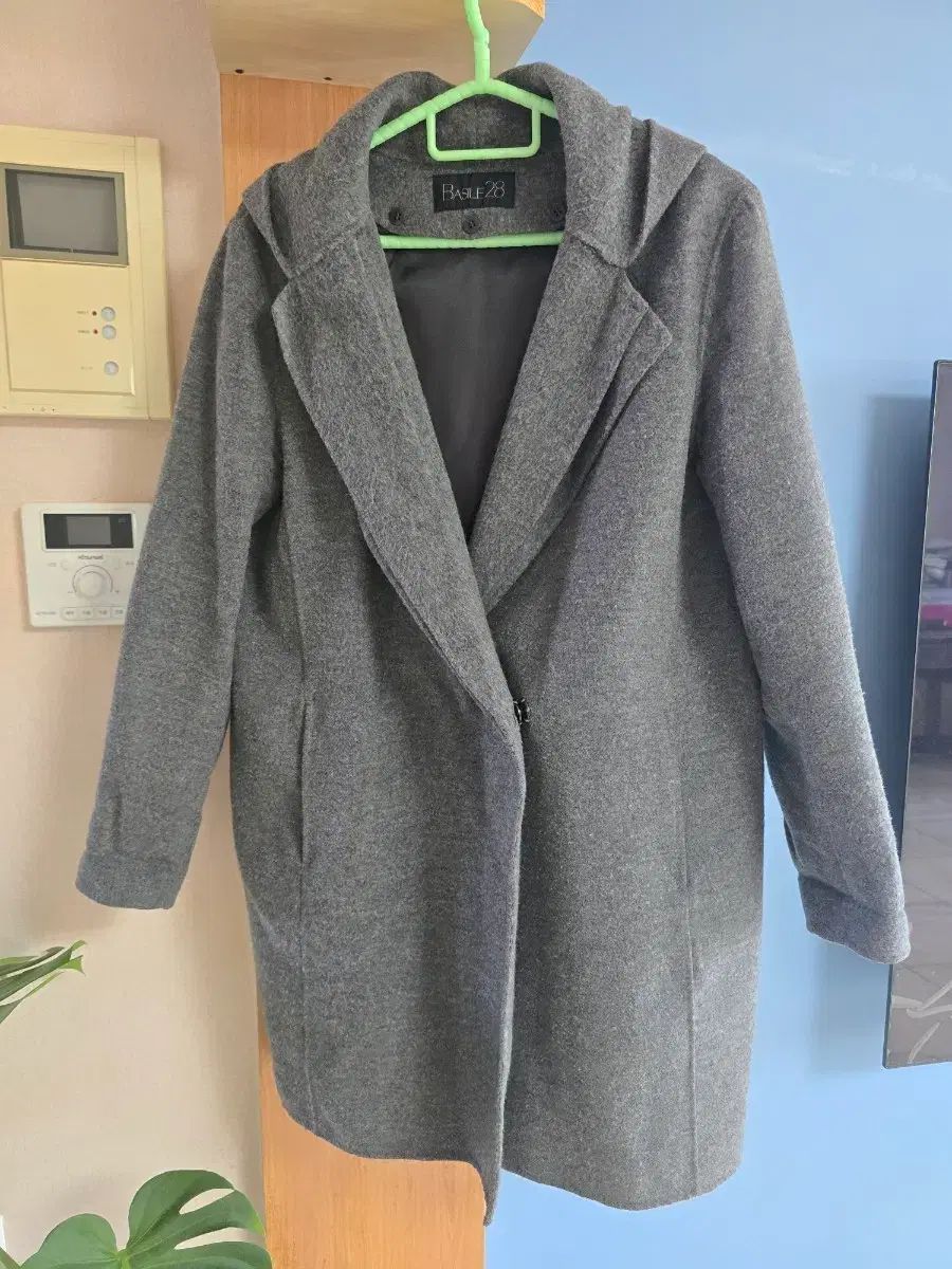 BASILE28 グレー フーデッドコート 42